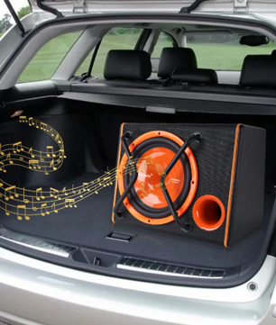 12 Inch Actieve Subwoofer 4200W – Slim Car Audio Bass Speaker met Versterker