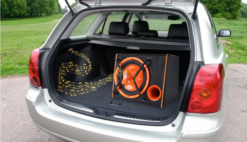 12 Inch Actieve Subwoofer 4200W – Slim Car Audio Bass Speaker met Versterker