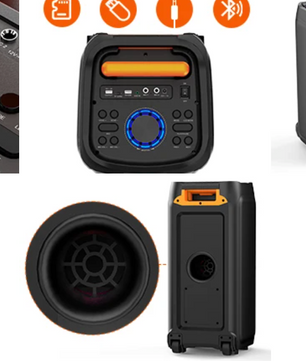 Karaoke Set met 2 Draadloze Microfoons – Bluetooth Party Speaker met Disco Licht