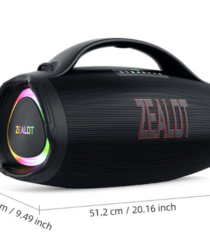 Bluetooth Speaker 160W – Draagbare Waterproof Speaker met RGB en Powerbank