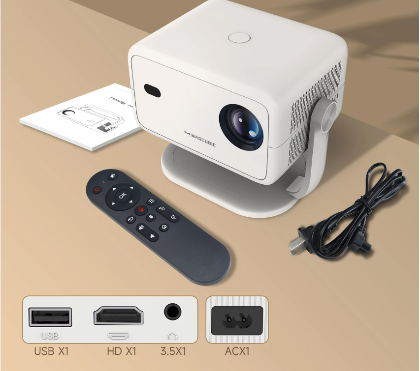 Mini Beamer 1080P 650 ANSI – 8K Smart Projector met WiFi6 en Bluetooth