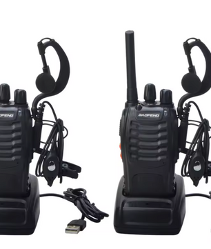 Set van 2 Walkie Talkies – PMR446 Portofoon met Headset en USB Lader