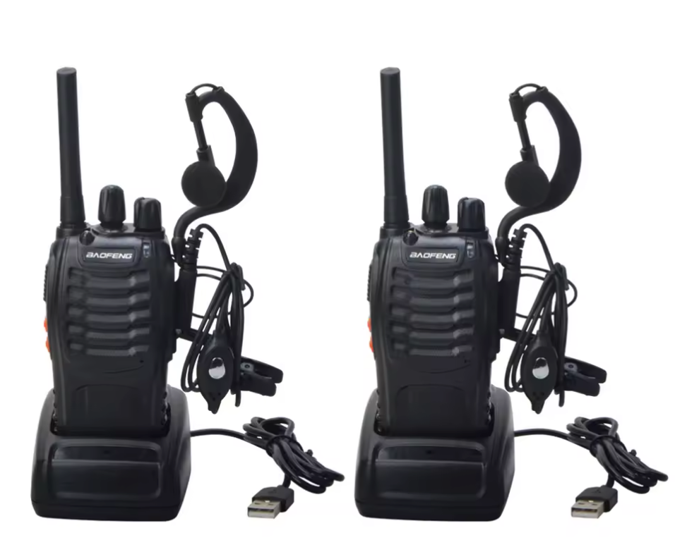 Set van 2 Walkie Talkies – PMR446 Portofoon met Headset en USB Lader