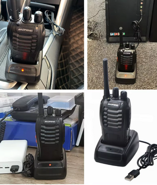 Set van 2 Walkie Talkies – PMR446 Portofoon met Headset en USB Lader