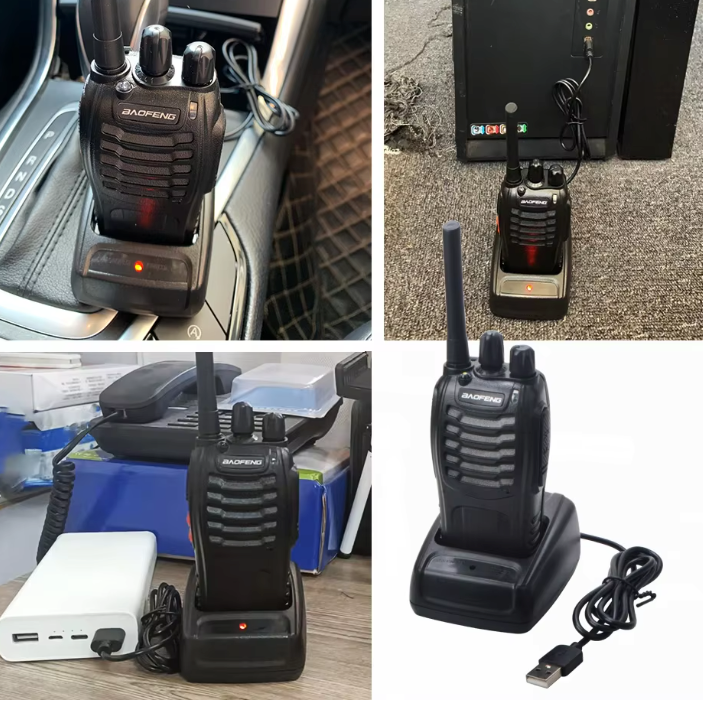 Set van 2 Walkie Talkies – PMR446 Portofoon met Headset en USB Lader