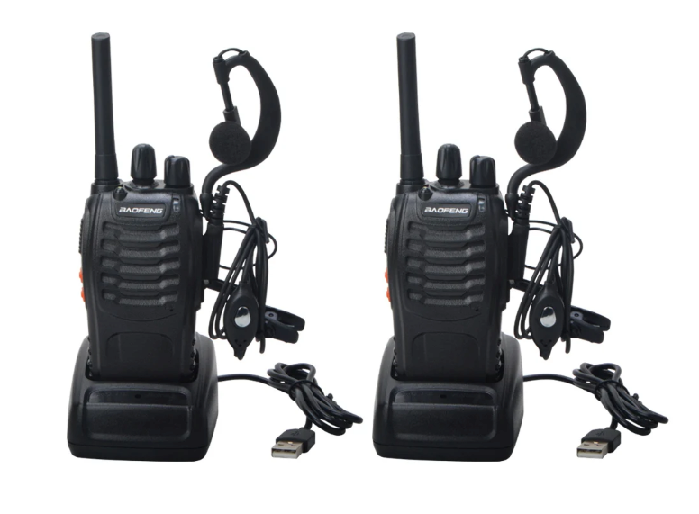 Set van 2 Walkie Talkies – PMR446 Portofoon met Headset en USB Lader