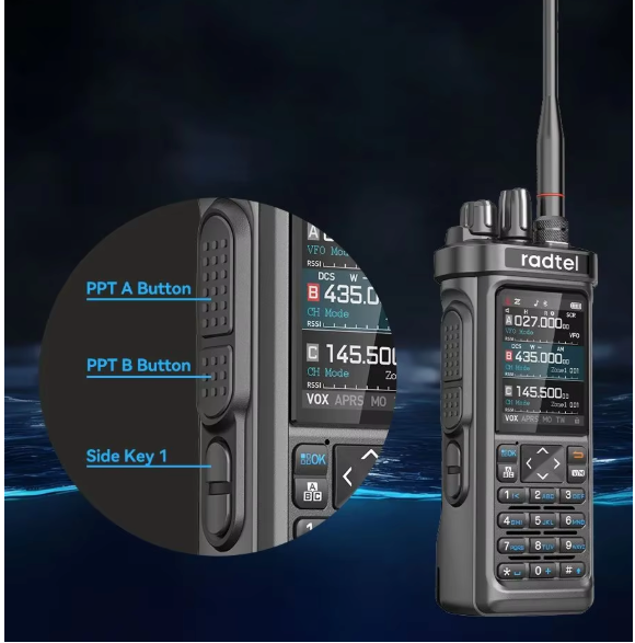 10W Walkie Talkie met GPS en Bluetooth – Multiband Portofoon met APRS en USB-C