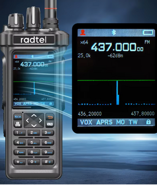 10W Walkie Talkie met GPS en Bluetooth – Multiband Portofoon met APRS en USB-C