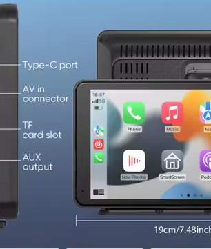 Draagbaar CarPlay Scherm 7/10 Inch – Android Auto Autoradio met Bluetooth en WiFi