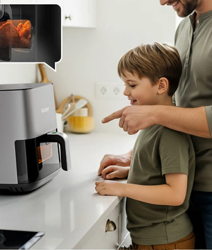 Airfryer 5L – Heteluchtfriteuse met Kijkvenster en Touch Bediening