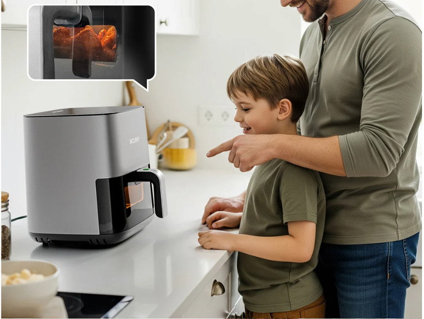 Airfryer 5L – Heteluchtfriteuse met Kijkvenster en Touch Bediening