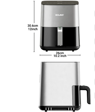 Airfryer 5L – Heteluchtfriteuse met Kijkvenster en Touch Bediening