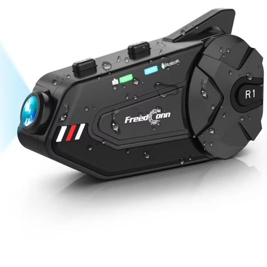 Motor Intercom met Camera – Bluetooth Helm Headset 1080P Dashcam