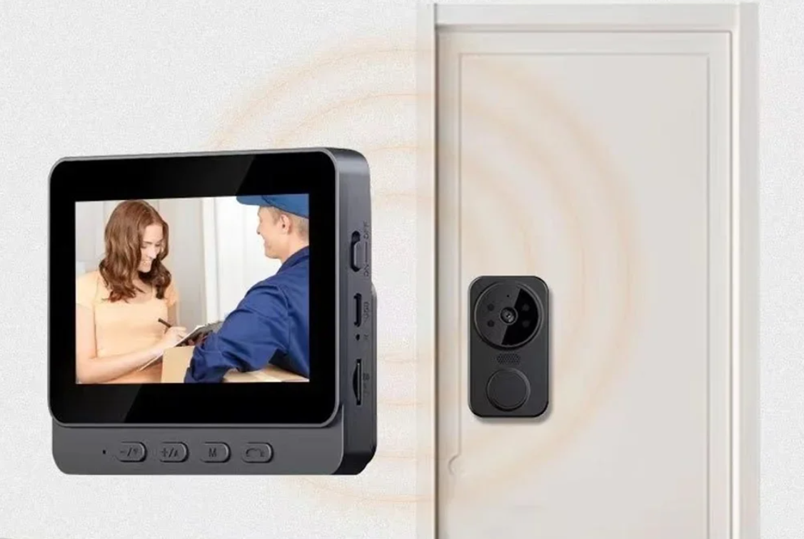 Draadloze Video Deurbel met Scherm – 1080P Camera en 2-Way Audio