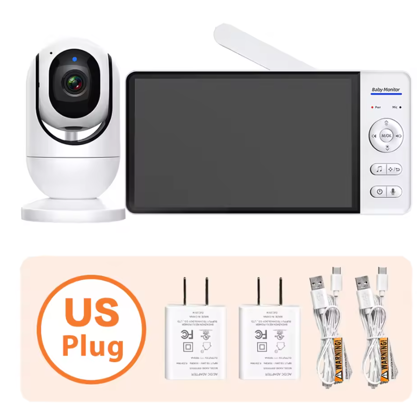 Babyfoon met Camera 7 Inch – 1080P HD Baby Monitor met Audio