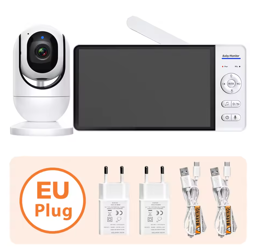 Babyfoon met Camera 7 Inch – 1080P HD Baby Monitor met Audio