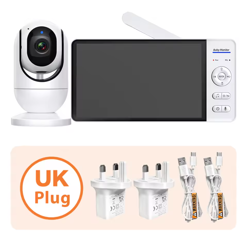 Babyfoon met Camera 7 Inch – 1080P HD Baby Monitor met Audio