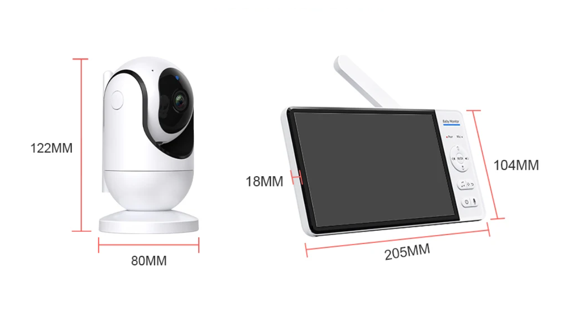 Babyfoon met Camera 7 Inch – 1080P HD Baby Monitor met Audio