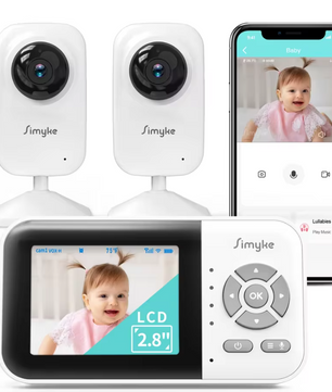 Babyfoon met 2 Camera’s – 2.8 Inch Monitor, Nachtzicht en App