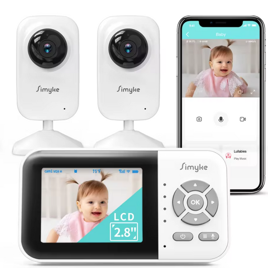Babyfoon met 2 Camera’s – 2.8 Inch Monitor, Nachtzicht en App