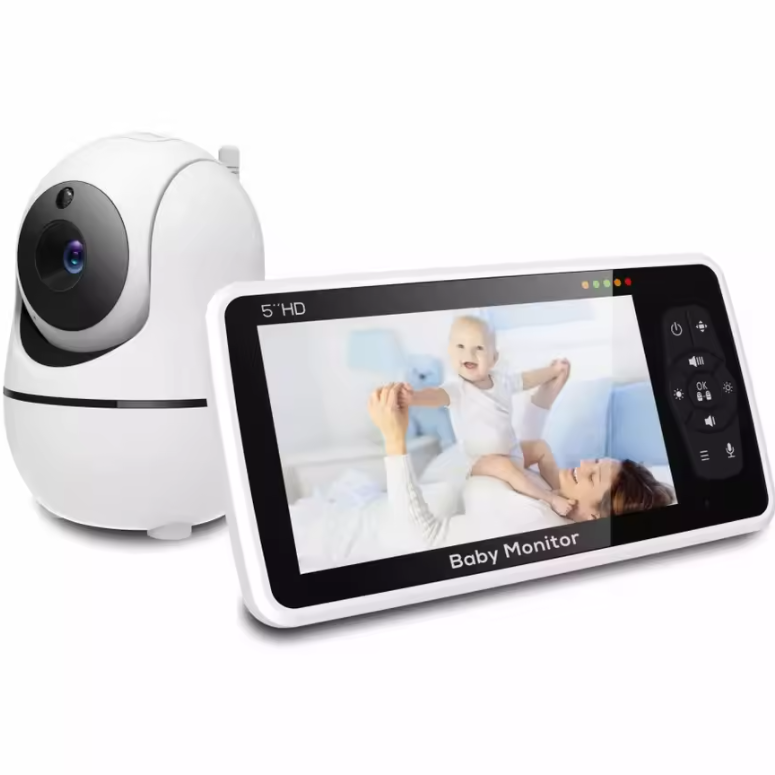 Babyfoon met Camera 5 Inch – HD Monitor met Audio, Nachtzicht en Zoom