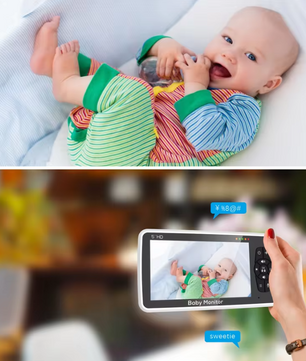 Babyfoon met Camera 5 Inch – HD Monitor met Audio, Nachtzicht en Zoom