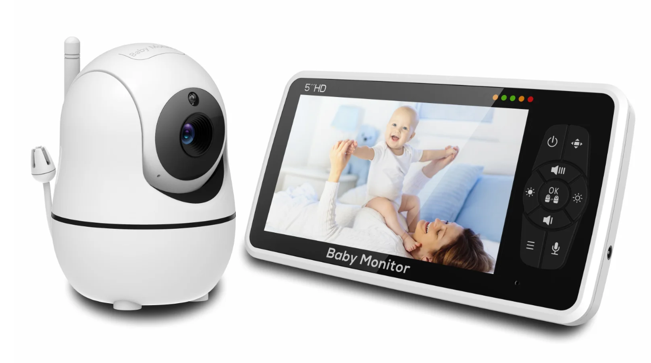 Babyfoon met Camera 5 Inch – HD Monitor met Audio, Nachtzicht en Zoom