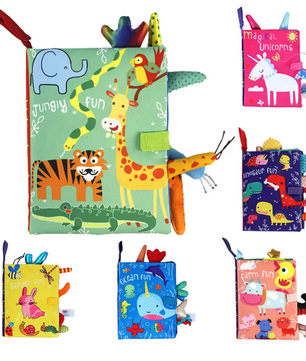 Baby Rammelaar en Stoffen Boek – Hangspeelgoed voor Kinderwagen
