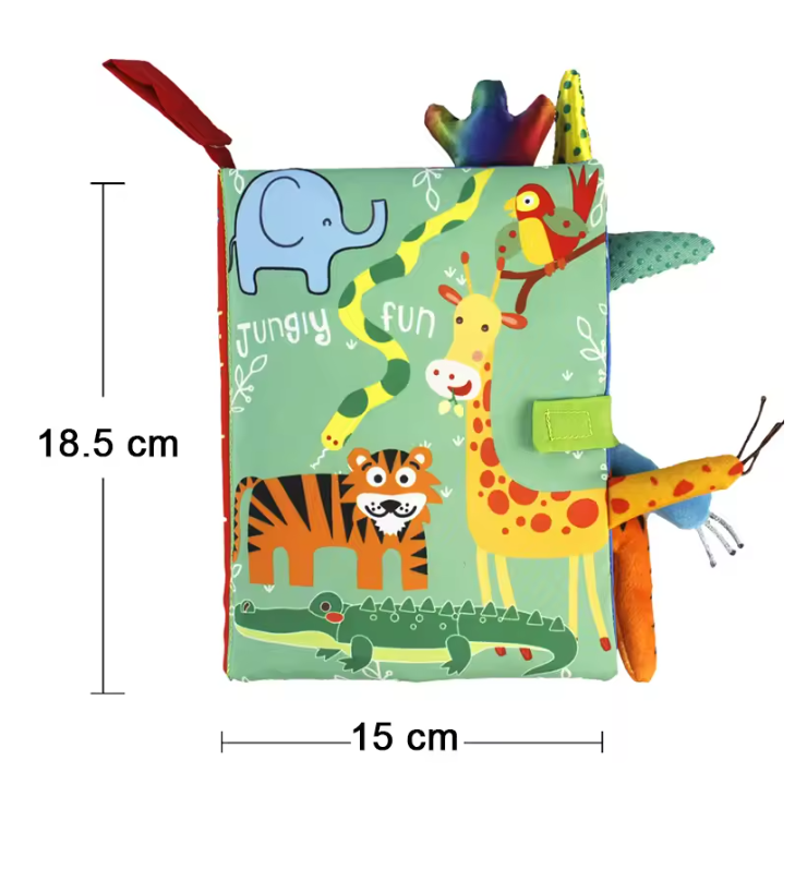 Baby Rammelaar en Stoffen Boek – Hangspeelgoed voor Kinderwagen