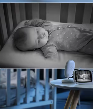 Babyfoon met Camera 3.2 Inch – Draadloze Baby Monitor met Nachtzicht