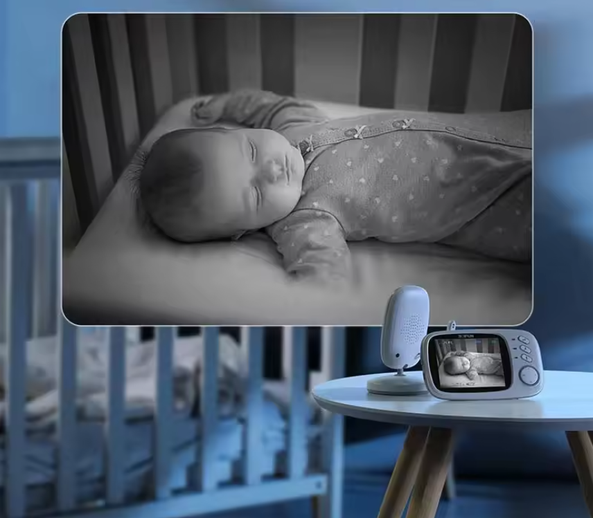Babyfoon met Camera 3.2 Inch – Draadloze Baby Monitor met Nachtzicht