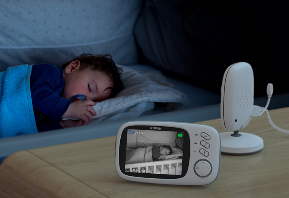 Babyfoon met Camera 3.2 Inch – Draadloze Baby Monitor met Nachtzicht