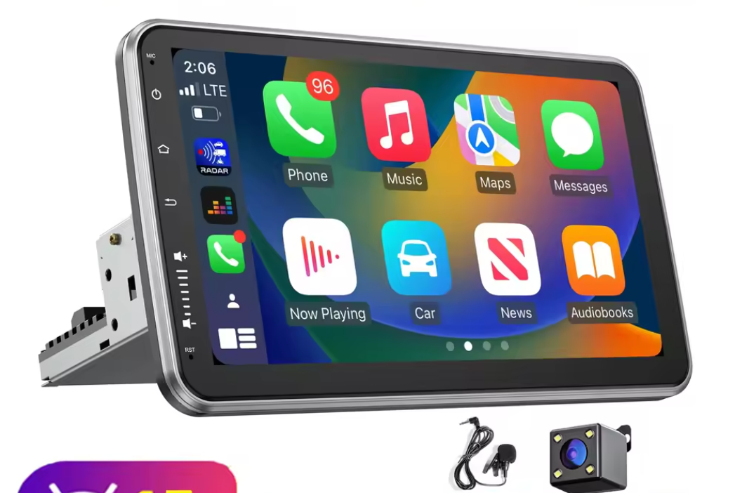 Autoradio 10.1” Touchscreen – Draaibaar CarPlay Android Auto GPS