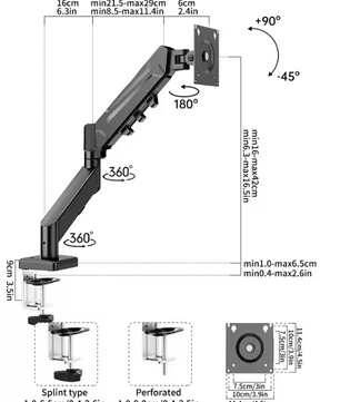Monitor Arm Bureau – Verstelbare Monitor Beugel 13-32 Inch