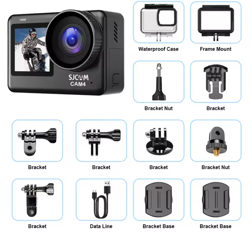4K Action Camera met Touchscreen – Waterdichte Sportcamera WiFi