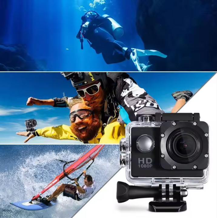 Full HD Action Camera 1080P – Waterdichte Sportcamera met Display