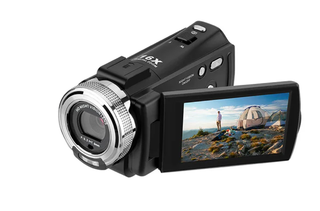 1080P Vlog Camera met Nachtzicht – Digitale Camcorder met Zoom en LCD Scherm