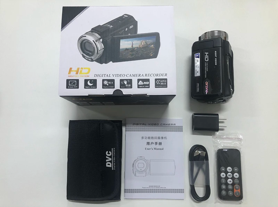 1080P Vlog Camera met Nachtzicht – Digitale Camcorder met Zoom en LCD Scherm