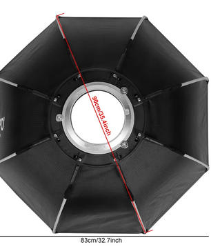 90cm Octagon Softbox met Grid – Bowens Mount Fotografie Diffuser Set