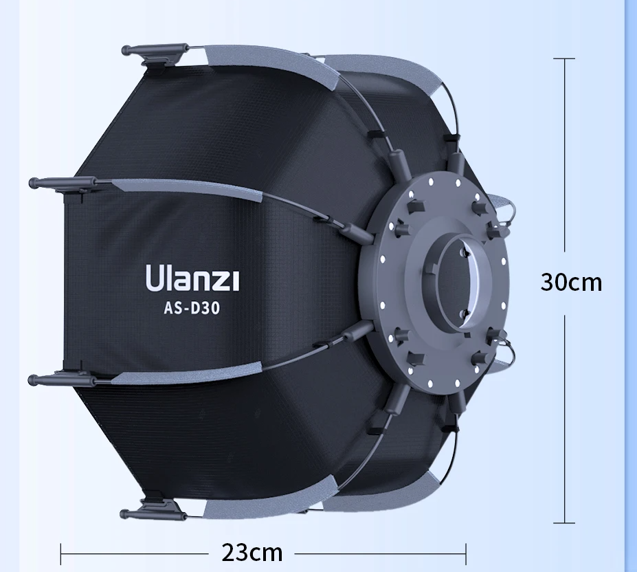 30cm Octagon Softbox – Mini Bowens Mount Quick Setup Licht Diffuser
