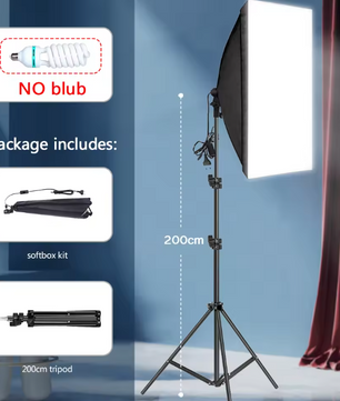 Softbox Studio Lamp Set met Statief – E27 Fotografie Verlichting Continu Licht