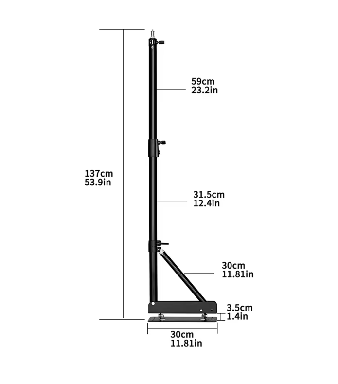Muur Boom Arm 100/135/170cm – Verstelbare Studio Lamp Houder voor Softbox en Ringlamp