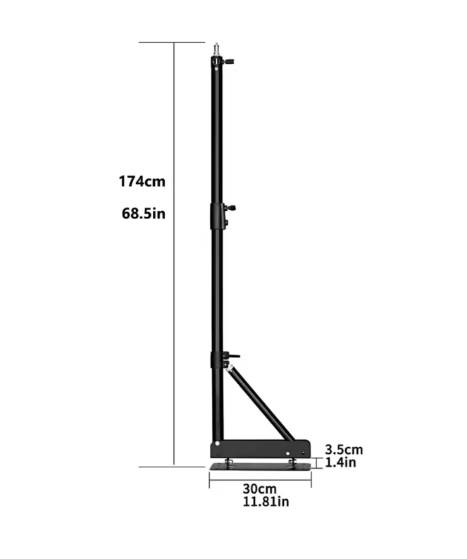 Muur Boom Arm 100/135/170cm – Verstelbare Studio Lamp Houder voor Softbox en Ringlamp