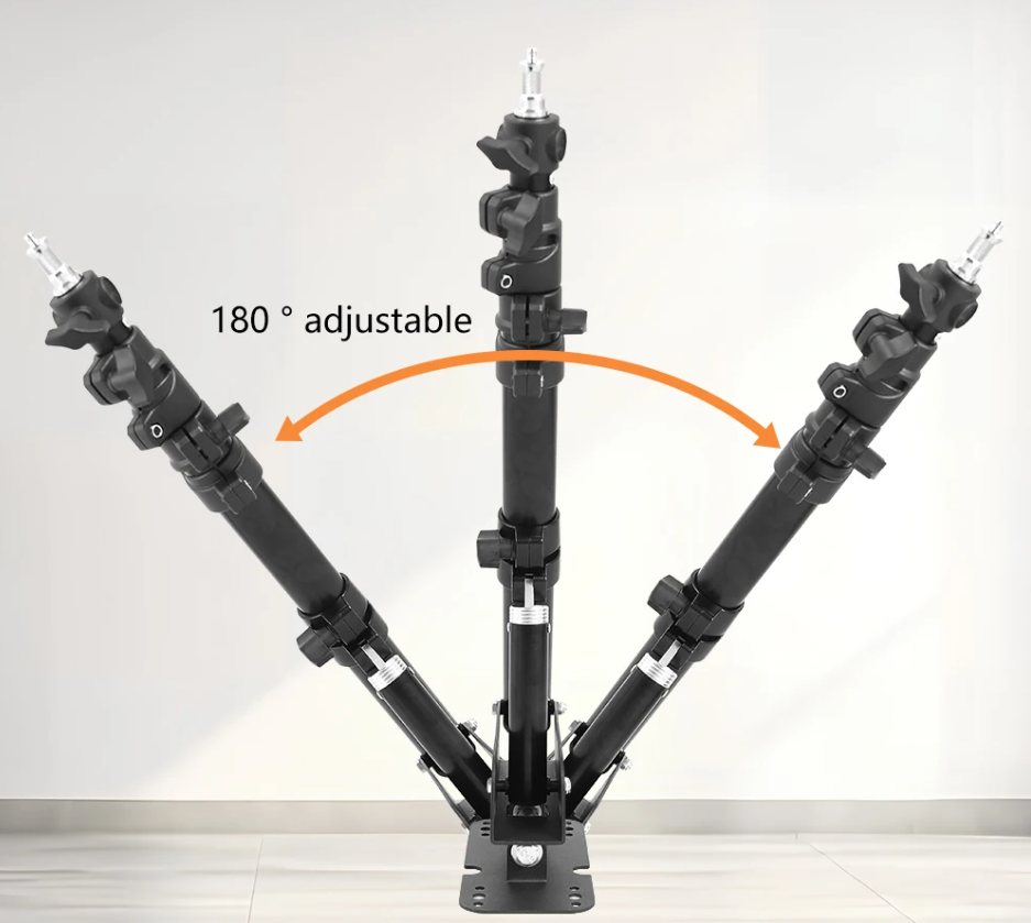 Muur Boom Arm 100/135/170cm – Verstelbare Studio Lamp Houder voor Softbox en Ringlamp