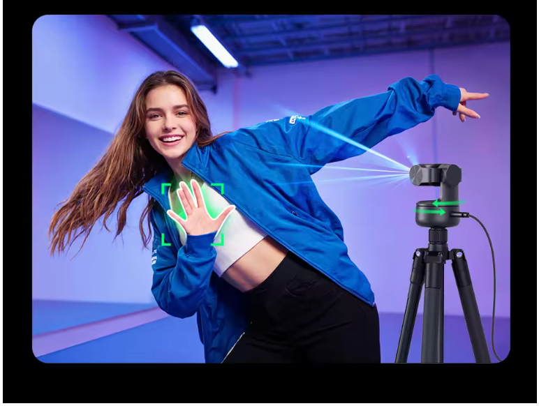 4K PTZ Webcam met AI Tracking – Dual Camera, Autofocus en Gesture Control voor Streaming en Videovergaderingen