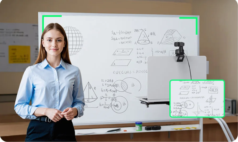 4K PTZ Webcam met AI Tracking – Dual Camera, Autofocus en Gesture Control voor Streaming en Videovergaderingen