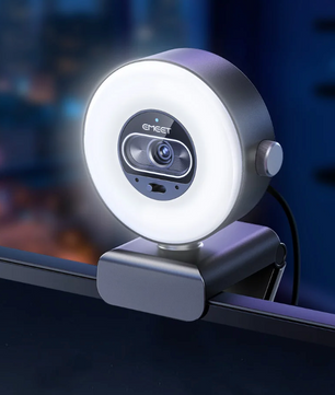 4K Webcam met Lichtregeling – 1080P 60fps, Autofocus en USB Camera voor Streaming en Videovergaderingen