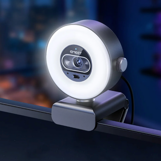 4K Webcam met Lichtregeling – 1080P 60fps, Autofocus en USB Camera voor Streaming en Videovergaderingen