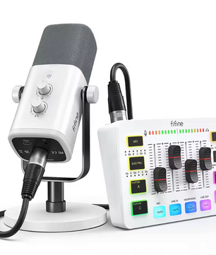 All-in-One Podcast Kit met RGB Mixer – Dynamische Microfoon Set voor Streaming, Gaming en Opname