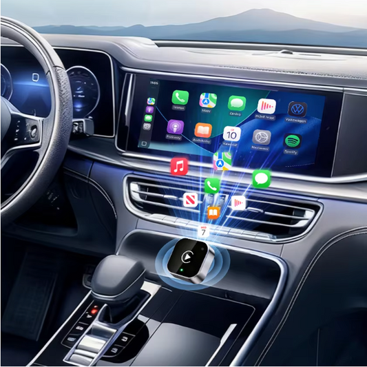 Draadloze CarPlay Adapter – 2-in-1 Wireless Dongle voor Apple en Android Auto